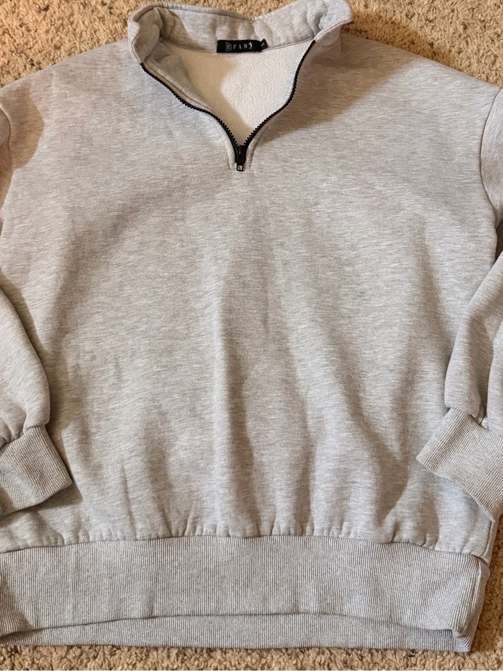 Half-Zip Heather Gray Pullover Sweatshirt - Brandy